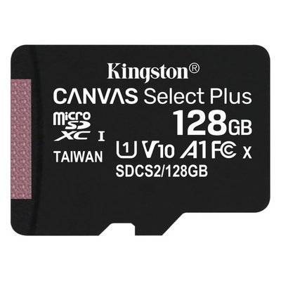 Kingston Карта памяти MicroSD Kingston microSDHC/SDXC UHS-I Class 10 Canvas Select Plus128Gb SDCS2/128GBSP