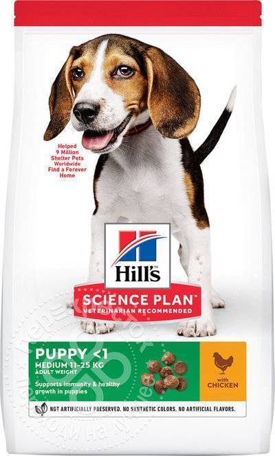 HILL'S Сухой корм для щенков Hills Science Plan Medium Курица 800г HILL'S