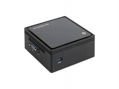 Gigabyte Неттоп-платформа Gigabyte GB-BXBT-2807 Intel Celeron 2807U SODDR3 Intel NM70 GbLAN Wi-Fi USB HDMI черный GA6BXM31WMR-EU-G Retail Brix GB-BXBT-2807