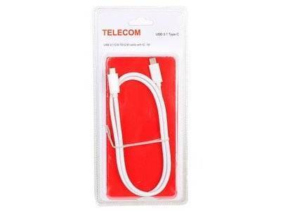VCOM Telecom Кабель Type-C 1м VCOM Telecom TC420_B круглый белый TC420_B