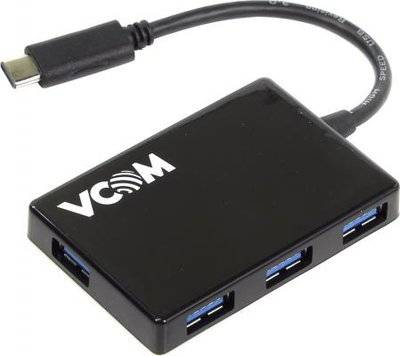 VCOM Telecom Концентратор USB 3.0 VCOM Telecom DH310 4 х USB 3.0 черный DH310