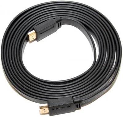 5bites 5bites APC-185-002 Кабель HDMI M / HDMI M V1.4b, высокоскоростной, ethernet+3D, зол.разъемы, плоский, 2м. APC-185-002