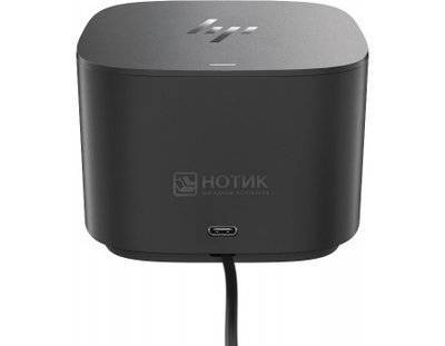 HP Док-станция HP 120W Thunderbolt Dock (Thunderbolt, 2xUSB 3.1, 2xDisplayPort, RJ45, VGA, USB-C, USB-C — HDMI 2.0) 6HP48AA, Черный 6HP48AA