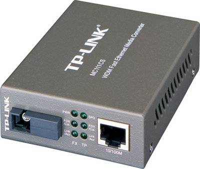 TP-LINK Медиаконвертер TP-LINK MC111CS 10/100M RJ45 to 100M single-mode, Full-duplex, up to 20Km MC111CS