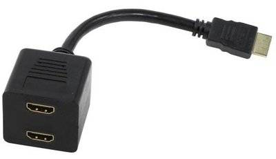 VCOM Telecom Переходник HDMI (M)-2xHDMI (F) Telecom HDMI-M --> 2X-HDMI-F ТА653 0.2м VCOM Telecom HDMI-M --> 2X-HDMI-F