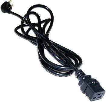 LANMASTER Шнур питания C19-Schuko, 3х1.5, 220В, 16А, 3 метра LANMASTER LAN-PP19/SH-16A-3.0