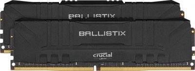 Crucial Crucial 16GB Kit (8GBx2) DDR4 3600MT/s CL16 Unbuffered DIMM 288 pin Ballistix Black BL2K8G36C16U4B