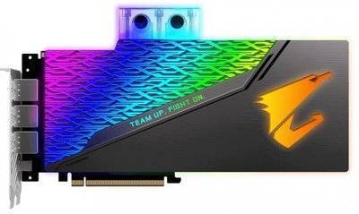 Gigabyte Видеокарта Gigabyte PCI-E GV-N2080AORUSX WB-8GC nVidia GeForce RTX 2080 8192Mb 256bit GDDR6 1710/14140/HDMIx3/DPx3/Type-Cx1/HDCP Ret AORUS XTREME WATERFORCE WB