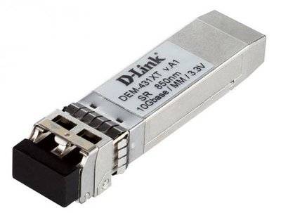 D-Link Трансивер сетевой D-Link 10GBASE-SR SFP+ Transceiver(with DDM), 3.3V, up to 300m multi-mode fiber cable distance coverage DEM-431XT/DD/E1A