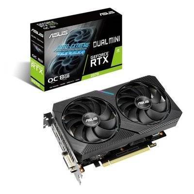 ASUS Видеокарта ASUS nVidia GeForce RTX 2070 , , 8Гб, GDDR6, OC, Ret DUAL-RTX2070-O8G-MINI 