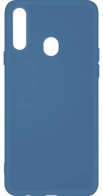 DF Чехол-накладка для Samsung Galaxy A20s DF sOriginal-05 Blue клип-кейс, силикон, микрофибра DFsOriginal-05(blue)
