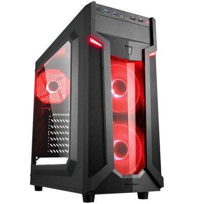 Sharkoon Корпус для компьютера Sharkoon VG6-W red led 