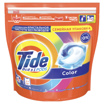 Tide Капсулы для стирки Tide Все-В-1 Color, для белых и цветных тканей, 45 шт. 81721313