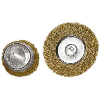 Matrix Набор щеток для дрели MATRIX 2шт. для дрели гофрированная латунированная сталь (74480) 74480