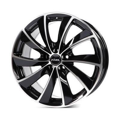 Rial Литой диск Rial Lugano 7.5x17/5*114.3 D70.1 ET47 Diamond Black Front Polished LU75747B83-1