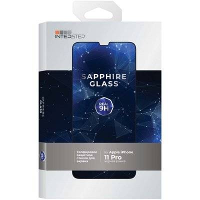 InterStep Защитное стекло InterStep iPhone 11 Pro, сапфировое, черная рамка 