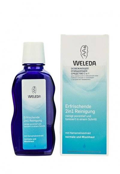 Weleda Средство Weleda Освежающее очищающее 2 в 1 для нормальной и смешанной кожи 100 мл 9572