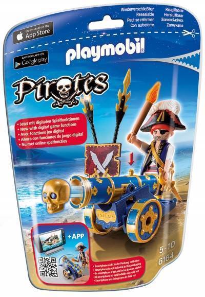 Playmobil Конструктор Playmobil Синяя интерактивная пушка с офицером пиратов (6164pm) 6164pm