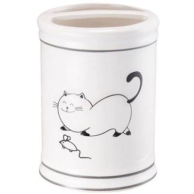Fora Держатель для зубных щеток Fora Happy Cats FOR-HC042 Черно-белый FOR-HC042