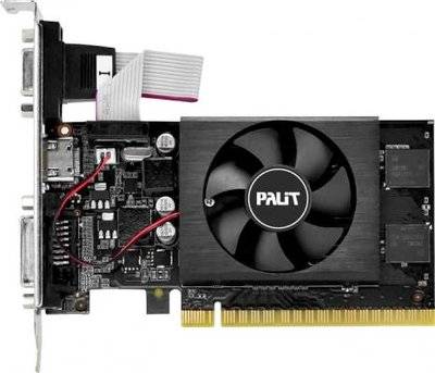 Palit Видеокарта Palit PCI-E PA-GT710-2GD5 nVidia GeForce GT 710 2048Mb 64bit GDDR5 954/2500 DVIx1/HDMIx1/CRTx1/HDCP Bulk GeForce GT 710 (2048MB GDDR5)