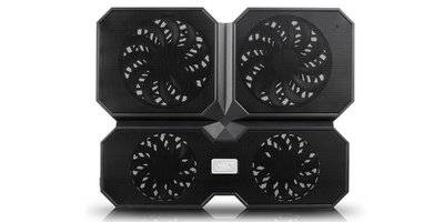 DeepCool Подставка для ноутбука 15.6" Deepcool MULTI CORE X6 380x295x24mm 2xUSB 900g Fan-control 24dB черный MULTI CORE X6 MULTI CORE X6