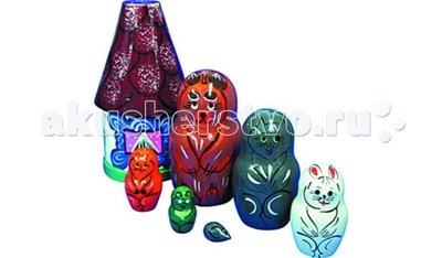 RNToys Деревянная игрушка RNToys Матрешка Сказка Теремок 7 в 1 Д-367