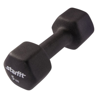 STARFIT Гантель Starfit DB-201 1гант. 5кг неопр. черный (УТ-00009074) УТ-00009074