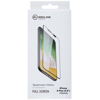 Red Line Защитное стекло Red Line для iPhone 8 Plus (5.5''), Full Screen TG Black 
