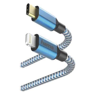 Hama Кабель HAMA Lightning, USB Type-C (m), 1.5м, MFI, синий [00183311] 00183311