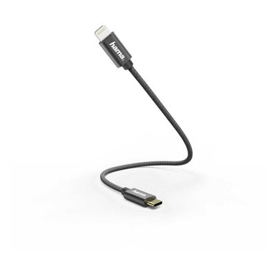 Hama Кабель HAMA USB Type-C (m), Lightning (m), 0.2м, MFI, черный [00187208] 00187208