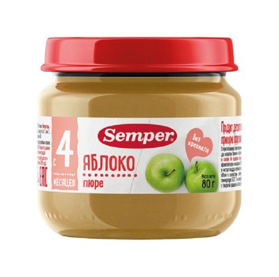 Semper Пюре Semper Яблоко, 80гр 24782-80