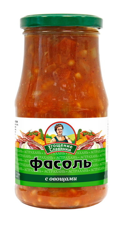 Пиканта Фасоль "Угощение Славянки" с овощами, 530гр Пиканта 206251