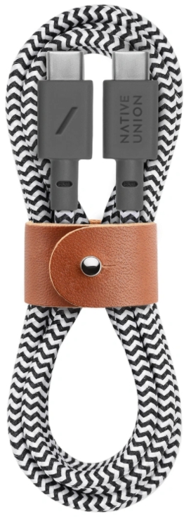 Native Union Кабель Native Union (-C-ZEB-2-NP) USB-C to USB-C 1.2m (Zebra) Belt BELT-C-ZEB-2-NP