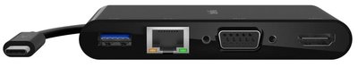 Belkin Переходник Belkin (AVC005btBK) Gigabit Ethernet, USB-A 3.0, VGA, 4K HDMI (Black) USB-C Multimedia Adapter AVC005btBK