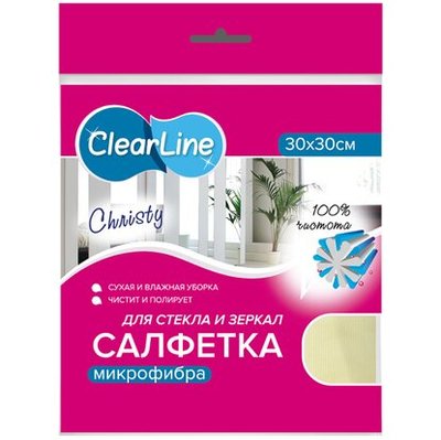 РемоКолор Салфетка для стекол CLEAR LINE микрофибра 30х30 см РемоКолор 20-7-012 