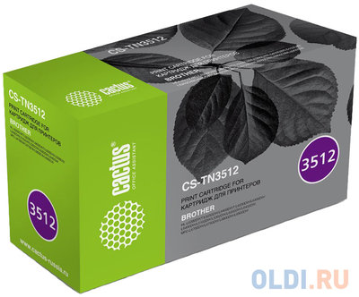 CACTUS Картридж Cactus CS-TN3512 для Brother DCP L6600DWHL/L6250DNHL/L6300DWHL/L6400DWHL/L6400DWTMFC/L6800DWMFC/L6800DWTMFC/L6900DWMFC/L6900DWT черный 12000стр CS-TN3512