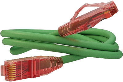 Hyperline Кабель патч-корд UTP 5e кат. 1м. Hyperline PC-LPM-UTP-RJ45-RJ45-C5e-1M-LSZH-GN 