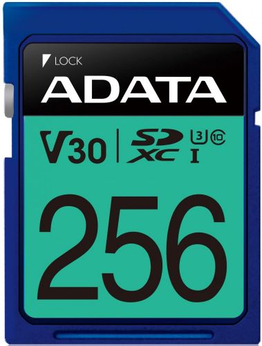 Adata Карта памяти 256GB ADATA Premier Pro SDXC Class 10 UHS-I U3 V30S 95/60 MB/s ASDX256GUI3V30S-R 