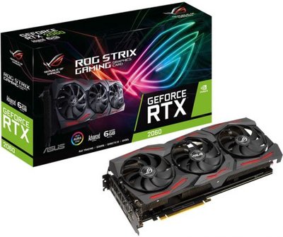 ASUS Видеокарта PCI-E ASUS ROG-STRIX-RTX2060-A6G-EVO-GAMING 6GB GDDR6 192bit 12nm 1365/14000MHz 2*HDMI/2*DP RTL GeForce RTX 2060 ROG-STRIX-RTX2060-A6G-EVO-GAMING