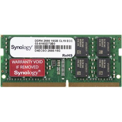 Synology Модуль памяти Synology 16 GB DDR4-2666 SO-DIMM Module Kit (for expanding FS1018, DS3617xs, DS3018xs, DS2419+, DS1819+, DS1618+, RS820R D4ECSO-2666-16G 