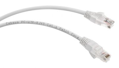 Cabeus Кабель патч-корд UTP 6 кат. 1м. Cabeus PC-UTP-RJ45-Cat.6-1m-WH 