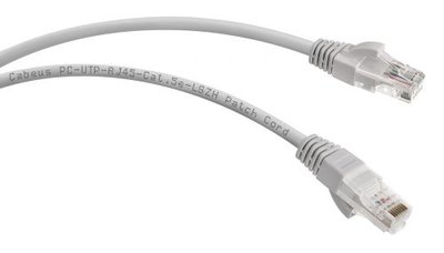 Cabeus Кабель патч-корд UTP 5e кат. 0.15м. Cabeus PC-UTP-RJ45-CAT.5E-0.15M-LSZH 