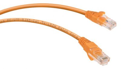 Cabeus Кабель патч-корд UTP 5e кат. 3м. Cabeus PC-UTP-RJ45-Cat.5e-3m-OR-LSZH 