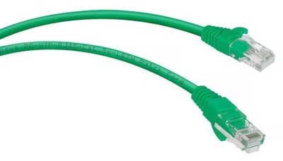 Cabeus Кабель патч-корд UTP 5e кат. 0,3м. Cabeus PC-UTP-RJ45-Cat.5e-0.3m-GN-LSZH