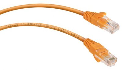 Cabeus Кабель патч-корд UTP 5e кат. 0,5м. Cabeus PC-UTP-RJ45-Cat.5e-0.5m-OR 