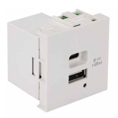 LANMASTER Модуль Lanmaster LAN-EZ45x45-2UCA/4.2-WH 
