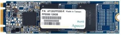 Apacer Накопитель SSD M.2 2280 Apacer 128GB SATA 6Gb/s 3D TLC 550/465MB/s IOPS 65K/81K MTBF 2M 0.75DWPD RTL AP128GPPSS80-R 