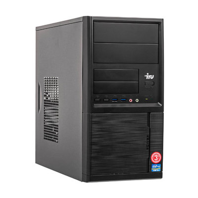 iRU Компьютер IRU Office 315, Intel Core i5 9400F, DDR4 8ГБ, 1ТБ, 240ГБ(SSD), NVIDIA GeForce GT710 - 1024 Мб, Free DOS, черный [1418009] 1418009