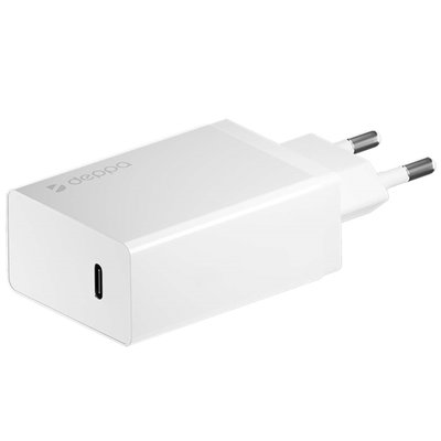 Deppa Сетевое зарядное устройство Deppa USB Type-C, PD 30W, White 