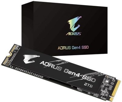 Gigabyte Накопитель SSD M.2 2280 GIGABYTE 2TB PCIe Gen4x4 with NVMe, 3D TLC, 5000/4400MB/s, IOPS 750K/700K, MTBF 1.77M, 3600TBW, 0.99DWPD, RTL GP-AG42TB 